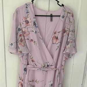 Massini Lavender Floral Maxi Dress